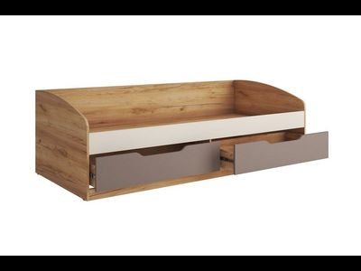 Кровать с ящиками КР-002 РИЧ Миндаль/Глиняный серый (Стиль)