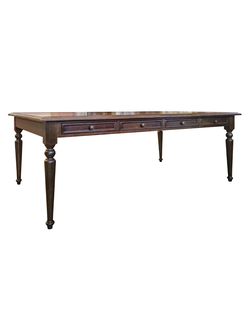 Большой стол обеденный из дуба с 8 ящиками.