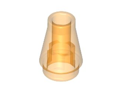Cone 1 x 1 with Top Groove, Trans-Orange (4589b / 4567338 / 6172233)