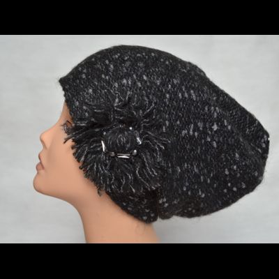 Черная шапка бини женская Италия Vizio 6148 CL купить