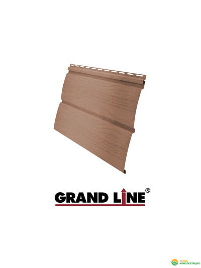 Виниловый сайдинг Grand Line Amerika (Гранд Лайн Америка) Блок-хаус длина 3,00м. Цвет: Темно-бежевый