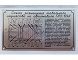 табличка размещения табельного имущества газ 69А