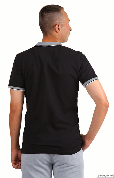 Поло мужское черное LUXOR (р.XL)