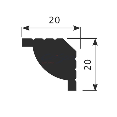 Карниз KX020 - 20*20*2000мм