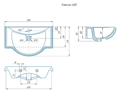 Мебель для ванной Opadiris Риспекто 65 белый матовый