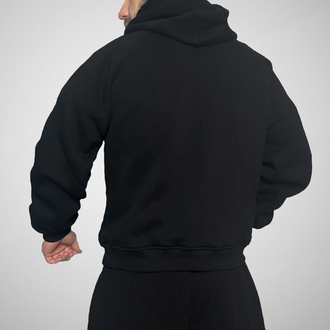 Худи с капюшоном кенгуру NEBBIA черный