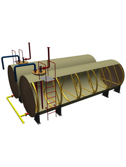 Резервуар горизонтальный двустенный РГСД