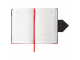Ежедневник недатированный А5 (138x213 мм) BRAUBERG "Waves", 160 л., кожзам, красный/черный, 111874