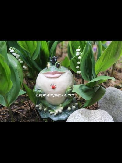 ЛЯГУШКА-ЦАРЕВНА - символ богатства и долголетия !23*17см   0,7кг    полистоун Россия 1087//012259