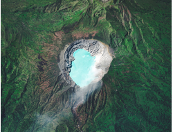 Картина обогреватель, спутниковое фото стратовулкана Кавах Иджен