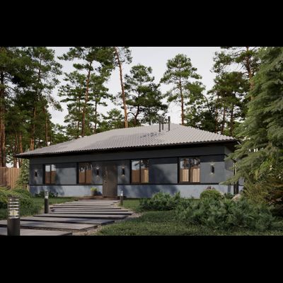 Одноэтажный дом с тремя спальнями 103м² (S29)