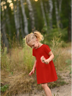 Платье с коротким рукавом