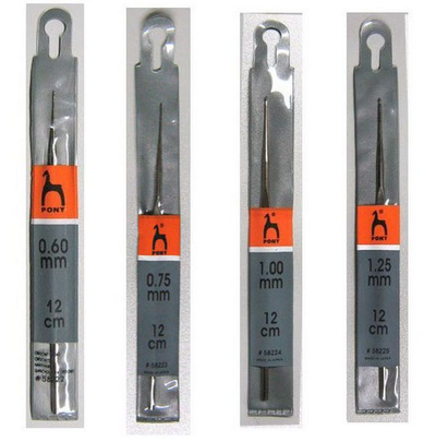 58223  PONY Крючки вязальные 12 см 0.75 мм