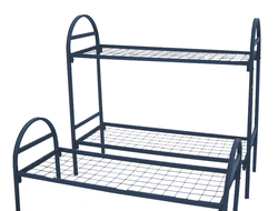 Кровать одноярусная металлическая (1900х700х750 мм.) для строителей и рабочих (сварная сетка)