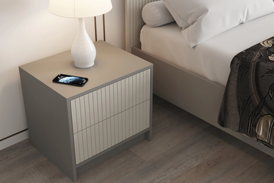 Селена ТМ-001 Тумба прикроватная Шиншилла серая / Кварц грей софт