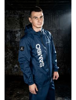 Ветрозащитный костюм самбо на молнии  BRAVEGARD ПОБЕДА темно-синий