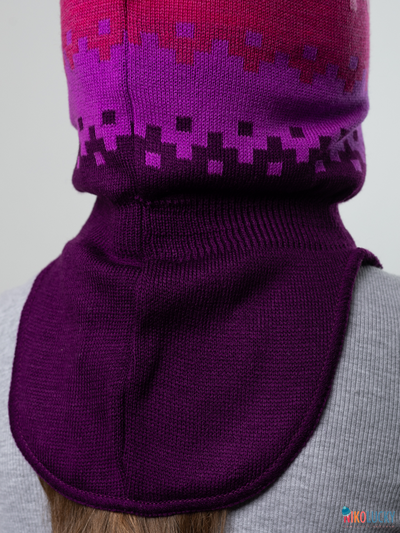 Шапка-шлем  20101-06, цвет сливовый,сиреневый,розовый р. 50-52