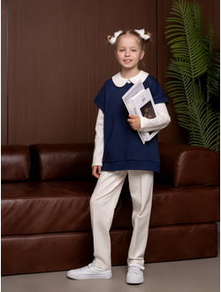 Брюки трикотажные экрю