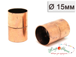 МАГНИТНАЯ ЗАСТЁЖКА "ЦИЛИНДР" -15мм -МЕДЬ