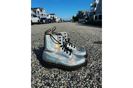 Ботинки Dr. Martens 1460 Purple Rainbow Ray, классические хамелеоны.
