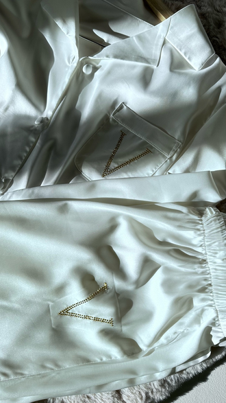 Пижама Виктория Сикрет белая с кружевом