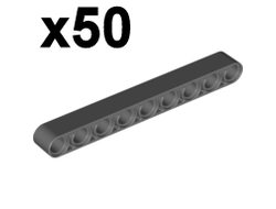 Technic, Liftarm Thick 1 x 9, Dark Bluish Gray (40490 / 4210757 / 4645730)