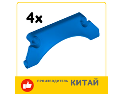 !АНАЛОГ! Technic, Panel Car Mudguard Arched #30 9 x 2 x 3 Straight Top, Blue (42531) / 4 шт.