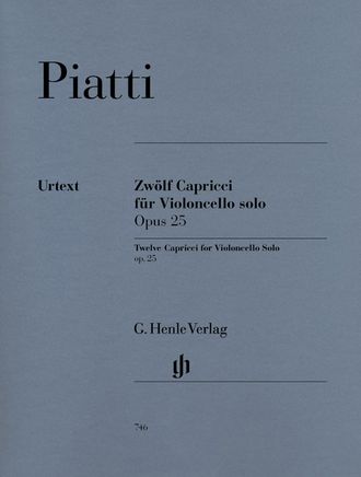 Piatti Alfredo: 12 Capricci op. 25 for Violoncello solo