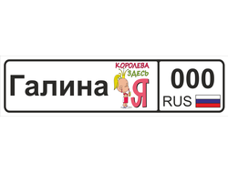 Номер на детскую коляску Галина