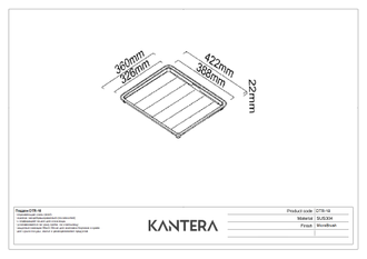 Поддон для сушки посуды Kantera DTR-18