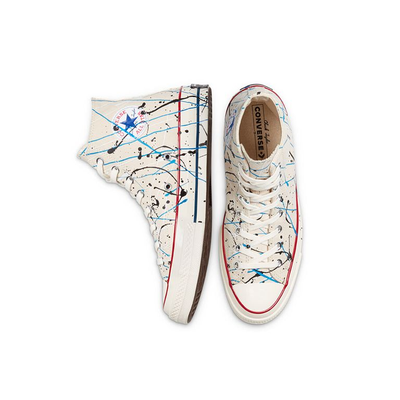 Женские белые Кеды Converse с брызгами 170802c