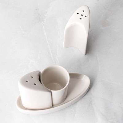 Набор для специй 3 предмета на подставке, фарфор, H=87, L=124, B=87 мм