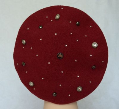 Берет Vizio 3633 бордовый фетровый