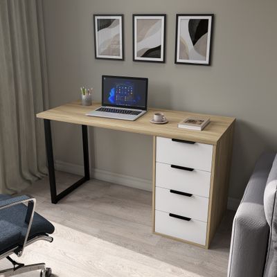 Стол С-402 блэквуд ячменный/меренга