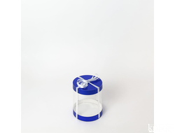 Коробка для торта JUST. Синяя. Диаметр 12,5 см, Высота 13 см, Упаковка 10 штук