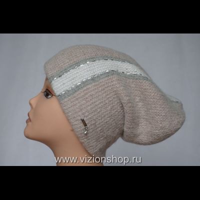 Розовая женская шапка бини Италия Vizio фото итальянских шапок бини розовогоцвета