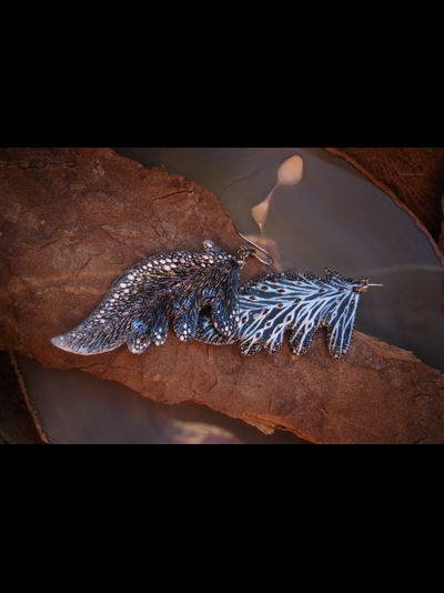 "Крылышки Полумглистой феи", серьги в стиле фэнтези