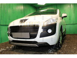 Защита радиатора Peugeot 3008 2009-2013 black низ