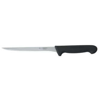 Нож филейный 20 см, черная пластиковая ручка