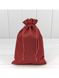 Мешочек из иск. льна (красный), 20*30см