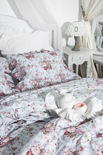 Постельный комплект с оборками "розы" (хлопок 100%)