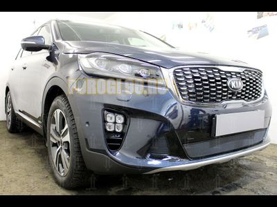 Защита радиатора Kia Sorento Prime 2017- black