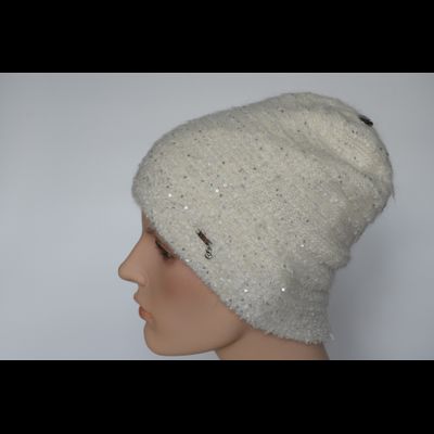 Зимняя женская вязаная шапка Vizio Италия 6927 CY белая