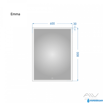 Зеркало с подсветкой Emma 60