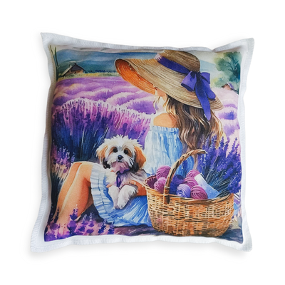 Подушка Ароматная  "Девушка с собачкой"