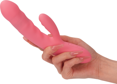 S59-SP Мощный вибратор-кролик с функцией пенетрации Avery Strawberry Pink