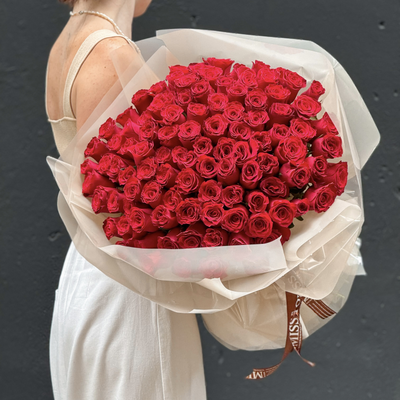 101 красная роза