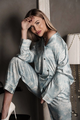 Пижама женская рисунок зеленый