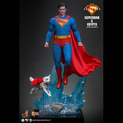 ПРЕДЗАКАЗ - Супермен (Дэвид Коренсвет, "Супермен" 2025 г)  - Коллекционная ФИГУРКА 1/6 Superman &amp; Krypto (MMS812) -  Hot Toys ?ЦЕНА: 39800 РУБ.?