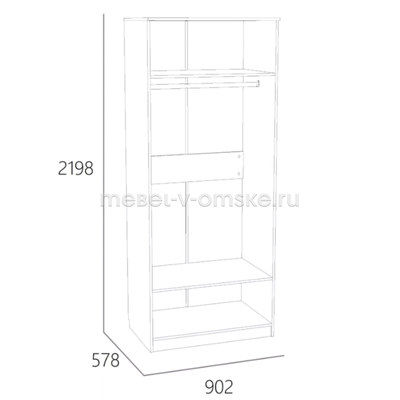 Шкаф для одежды Оливия -040.60Х
